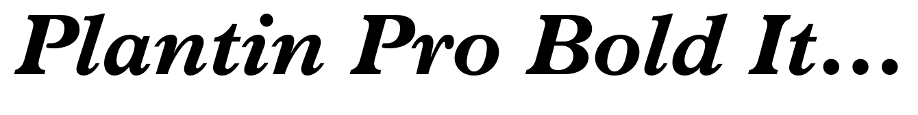 Plantin Pro Bold Italic
